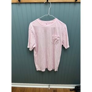 johnnie-O Mens Pink Pocket T‎ Shirt Size M Surf Board Logo Casual